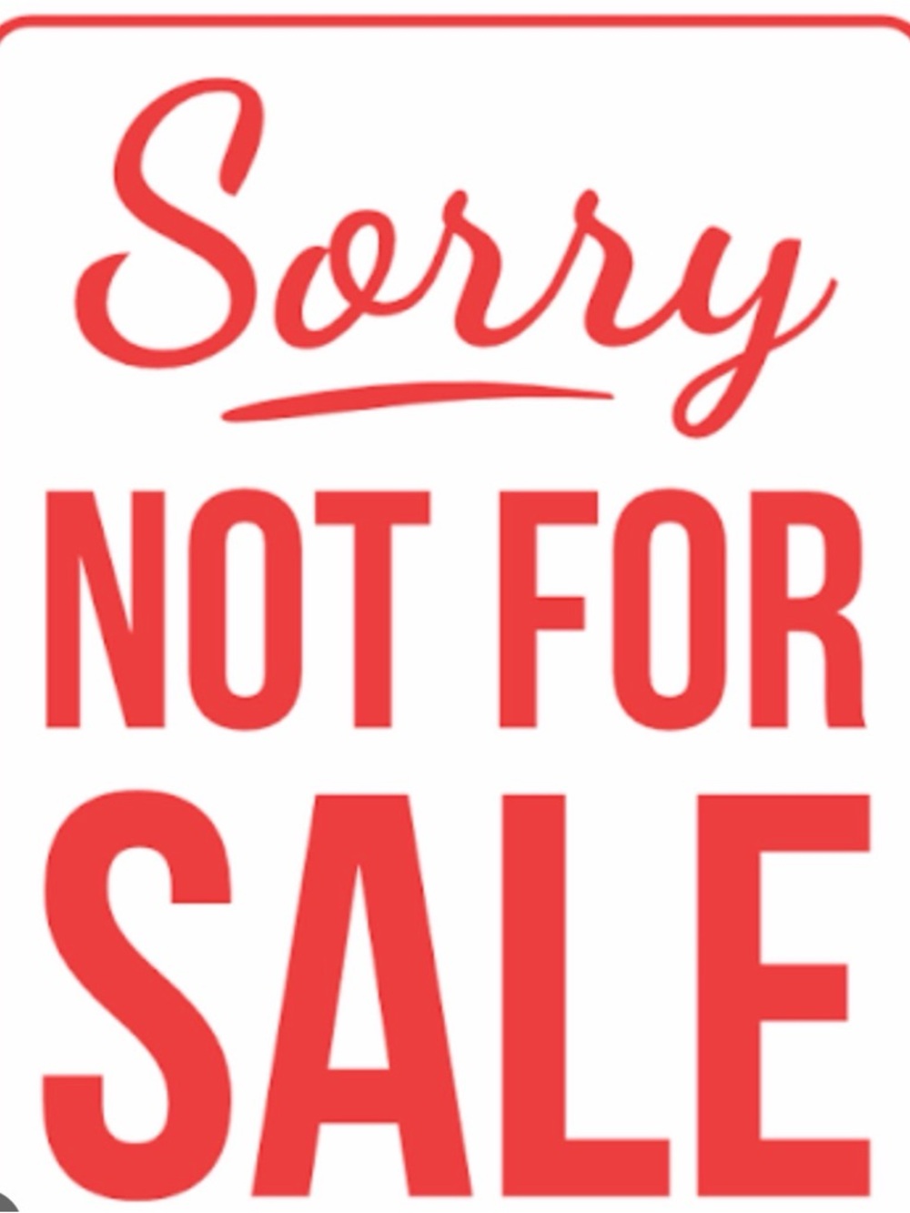 Not for sale